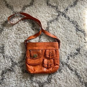 Jessica Simpson orange crossbody handbag